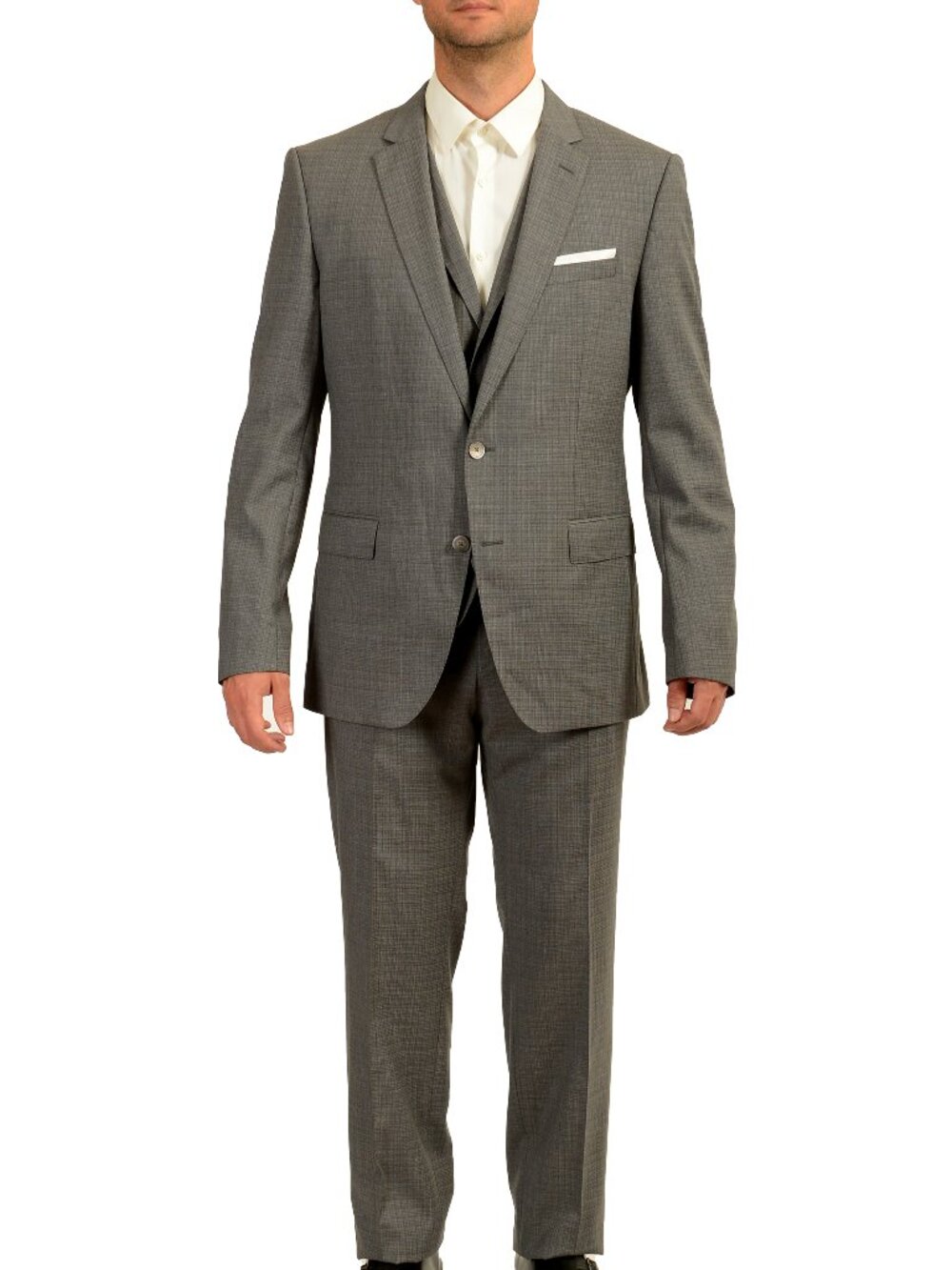 Hugo Boss Men's "Hutson5/Gander2WE" 100% Wool Three Piece Suit US 44R IT 54R
